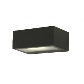 Applique Lampada da Parete GEMINI Grigio Scuro E27 Max 40W IP44