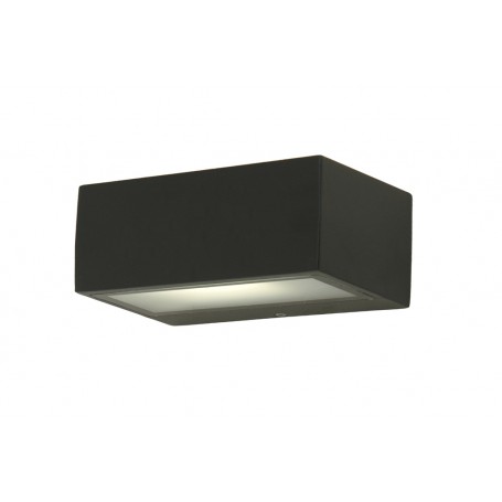 Applique Lampada da Parete GEMINI Grigio Scuro E27 Max 40W IP44