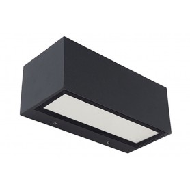 Applique Lampada da Parete GEMINI Grigio Scuro 21W 4000K IP54