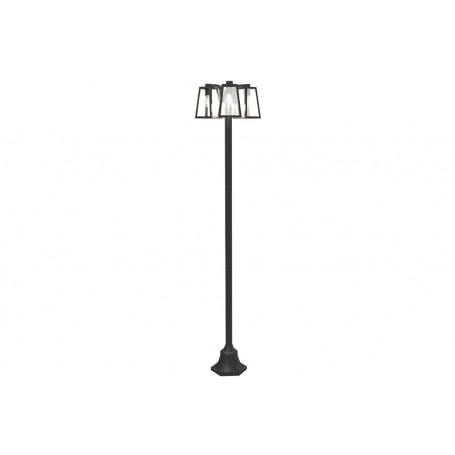 Lampione da Giardino FIA Nero Opaco E27 Max 3x40W IP44