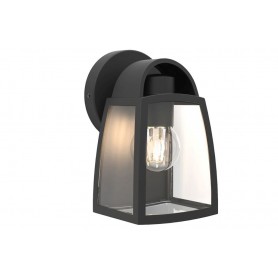 Applique Lampada da Parete KELSEY Nero Opaco E27 Max 40W IP44