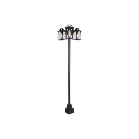 Lampione da Giardino KELSEY Nero Opaco E27 Max 3x40W IP44