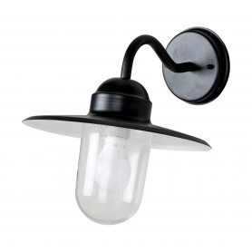 Applique da Parete ARVIKA Nero Attacco E27 Max 60W IP44