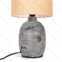 Lampada da Tavolo Abat Jour E14 in Ceramica Marrone e Grigio