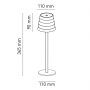 Lampada da Tavolo LED Ricaricabile MAYA Bianca 3W 3000K IP54