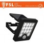 Faro da Esterno LED Solare 40W 6500K Nero con Sensore Movimento IP65