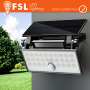 Faro da Esterno LED Solare 60W 6500K Nero con Sensore Movimento IP65