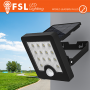 Faro da Esterno LED Solare 40W 6500K Nero con Sensore Movimento IP65