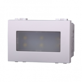 Ettroit Segnapasso Led 3 Moduli 2,4W IP20 6000K Compatibile Bticino Matix