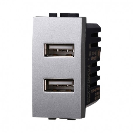 Presa USB 2 Posti 2.1 AMH Bticino Living Light LG2402