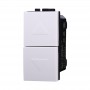 Pulsante Doppio 1P+1P 16A Compatibile Bticino Living Light LB1202