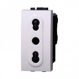 Presa Bipasso 2+T 16A Compatibile Bticino Living Light LB2001