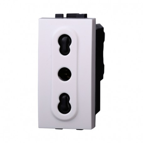 Presa Bipasso 2+T 16A Compatibile Bticino Living Light LB2001