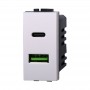 Presa USB 2 In 1 USB+TYPE-C 3.1AMH Bticino Living Light LB3002