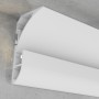 Profilo in Alluminio Angolare Veletta 2 Metri Bianco Per Striscia Led