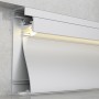Profilo In Alluminio 2 Metri Silver KRUE Per Battiscopa e Striscia LED