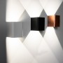 Applique Led Cubo da Parete 16W Doppia Emissione Nero IP65 4000K