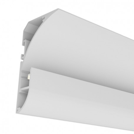 Profilo in Alluminio Angolare Veletta 2 Metri Bianco Per Striscia Led