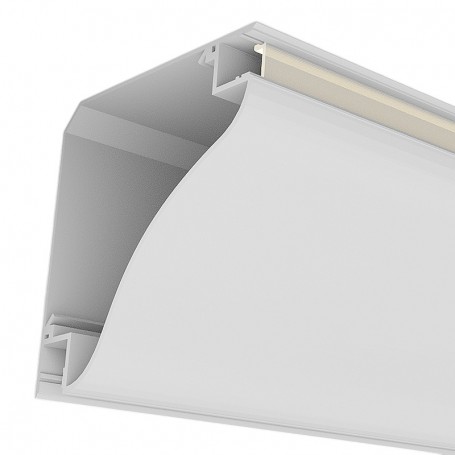 Profilo in Alluminio Angolare Veletta 2 Metri Bianco Per Striscia Led