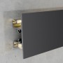 Profilo Led In Alluminio 2 Metri Da Parete Nero Per 2 Strisce Led