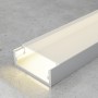 Profilo in Alluminio 2 Metri per Doppia Striscia Led Piatto XL Anodizzato