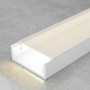 Profilo in Alluminio 2 Metri per Doppia Striscia Led Piatto XL Bianco