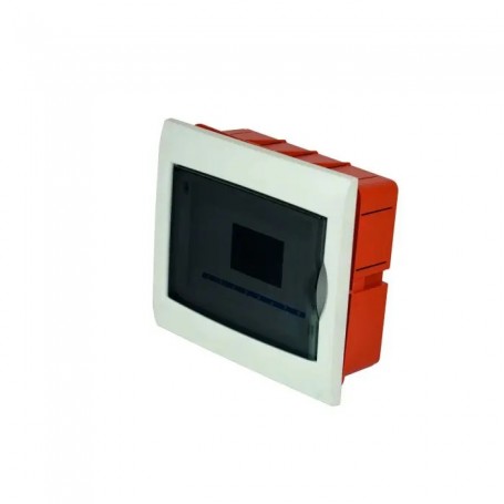 Centralino da Incasso 8 moduli Bianco e Portello Fumè 250x215x75mm