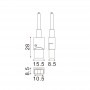 Connettore Intermedio Con Cavo Per Strip Led 220V 2 PIN IP68 Mod. COBPOINT / XRAY