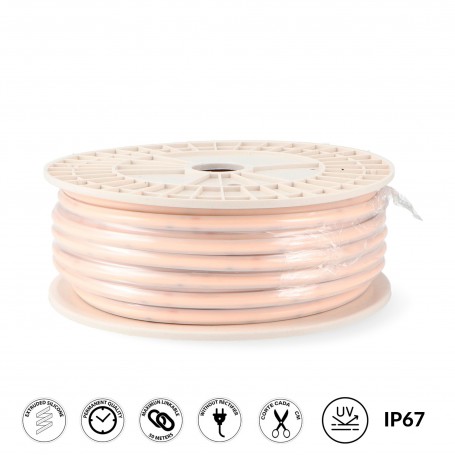 Striscia Led COBPOINT IP67 220V 15W/MT 286LED/MT 4000K Bobina 50 Metri