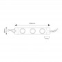 Moduli Led SMD 220V AC 3W 3 Led IP68 Catena 20pz Per Insegne Luce 6500K