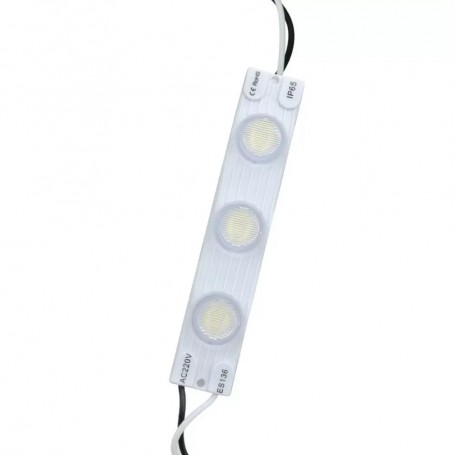 Moduli Led SMD 220V AC 3W 3 Led IP68 Catena 20pz Per Insegne Luce 6500K