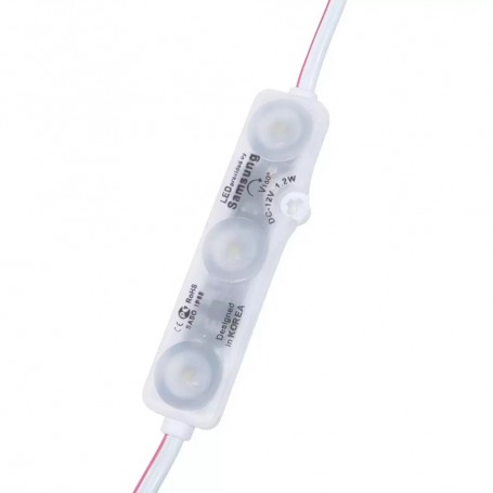 Moduli Led SMD 12V DC 1.2W 3 Led IP68 Catena 20pz Per Insegne Luce 6500K