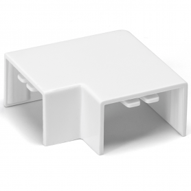 Angolo a L Per 2 Canaline Passacavi 25X16 In Plastica Bianco