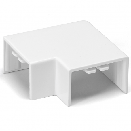 Angolo a L Per 2 Canaline Passacavi 25X16 In Plastica Bianco