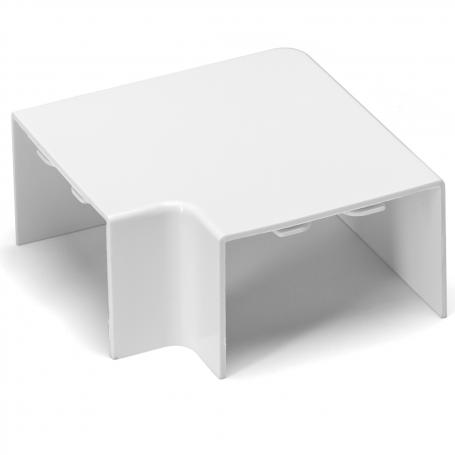 Angolo a L Per 2 Canaline Passacavi 60X40 In Plastica Bianco