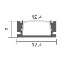 Profilo in Alluminio 2 Metri per Striscia Led Bianco Kit Completo