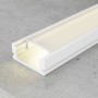 Profilo in Alluminio 2 Metri per Striscia Led Bianco Kit Completo