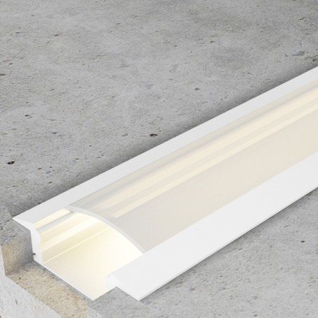 Profilo in Alluminio 2 Metri da Incasso per Striscia Led Bianco