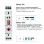 Ettroit Relè Temporizzatore Doppia Funzione Ritardo Accensione/Spegnimento AC 230V 1 SPDT 10A