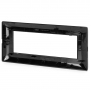 Placca 6 Moduli Nera Lucida In Plastica Compatibile Bticino Matix