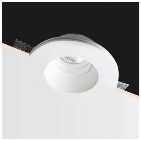 Portafaretto in Gesso Ceramico Conico Alto da Incasso per GU10/MR16