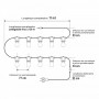 Kit Catenaria di Luci Lineare 11 Metri Completa con 14 Lampadine E27 Nera