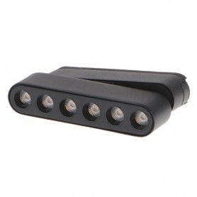 Faretto LED Care Slim Series 6W CCT Per Binario Magnetico Nero 42V