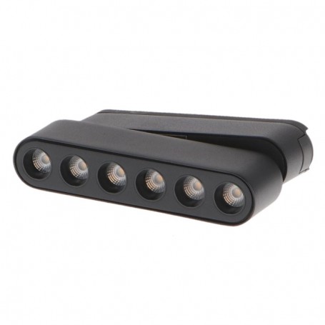 Faretto LED Care Slim Series 6W CCT Per Binario Magnetico Nero 42V