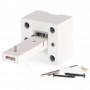 Supporto A Parete Bianco/Nero Per Binario Led Magnetico 2 Metri Serie Slim 42V
