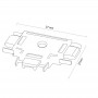 Raccordo a T Orizzontale Bianco/Nero Per Binario Magnetico Serie Slim 42V