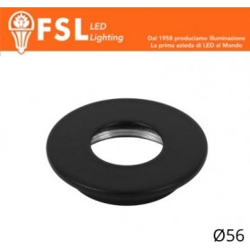 Cover Piatta per Punto Luce LED – Ø56 – Nero