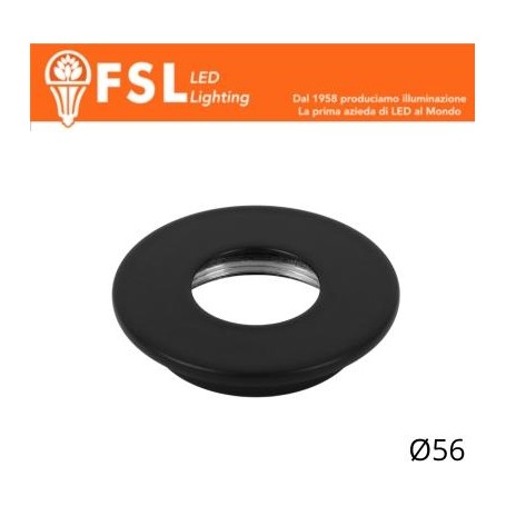 Cover Piatta per Punto Luce LED – Ø56 – Nero