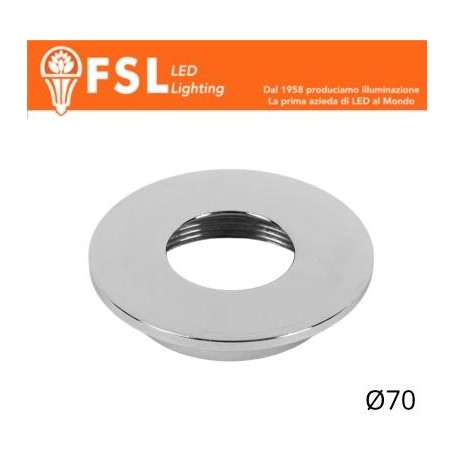 Cover Piatta per Punto Luce LED – Ø70 – Cromo