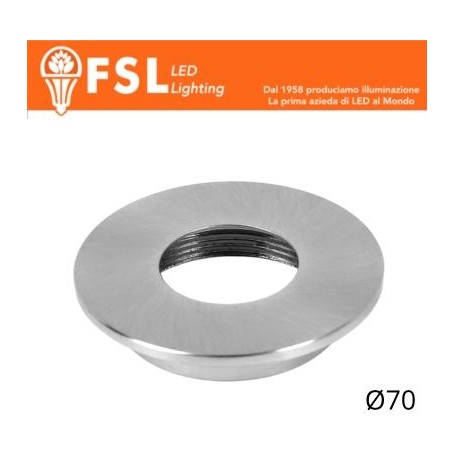 Cover Piatta per Punto Luce LED – Ø70 – Nichel Satinato